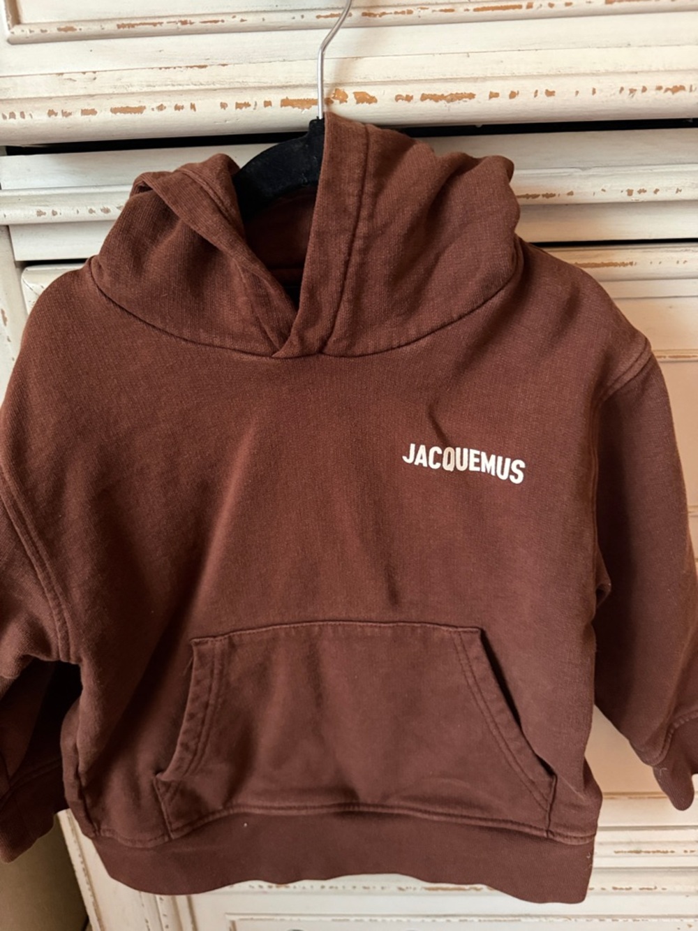 Jacquemus Chocolate Brown Logo Pullover Hoodie
